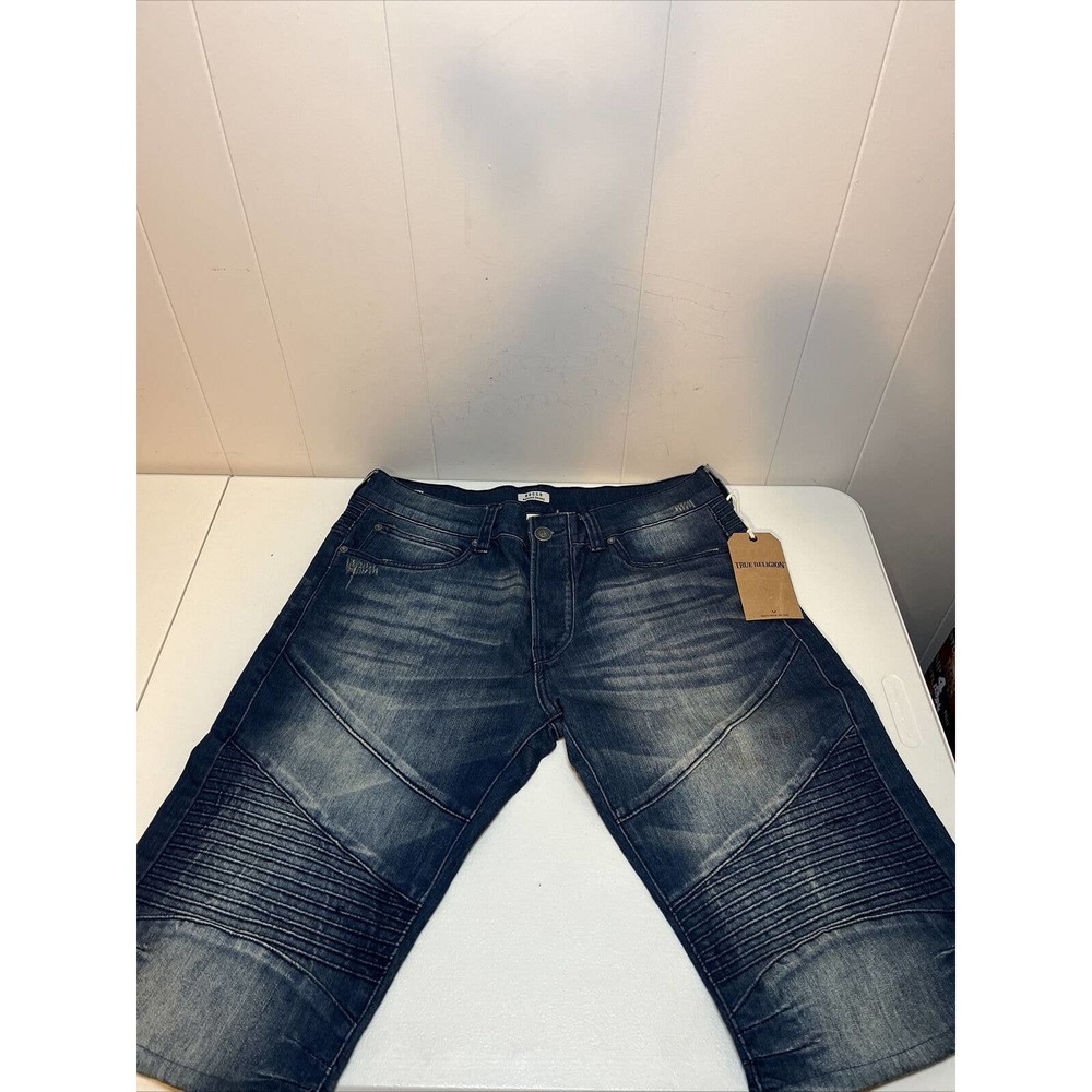 True Religion Rocco Relaxed Skinny stretch long shorts 32
